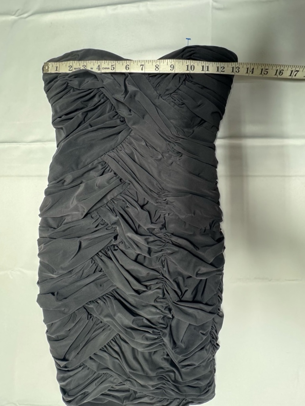Olga & Maya Black Strapless Ruched Mini Dress - Size S - NEW Without Tags. - Picture 10 of 14